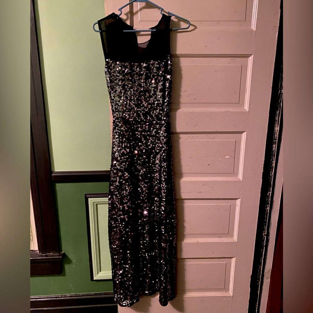 BCBGMaxAzria Black Sequin Dress, XS